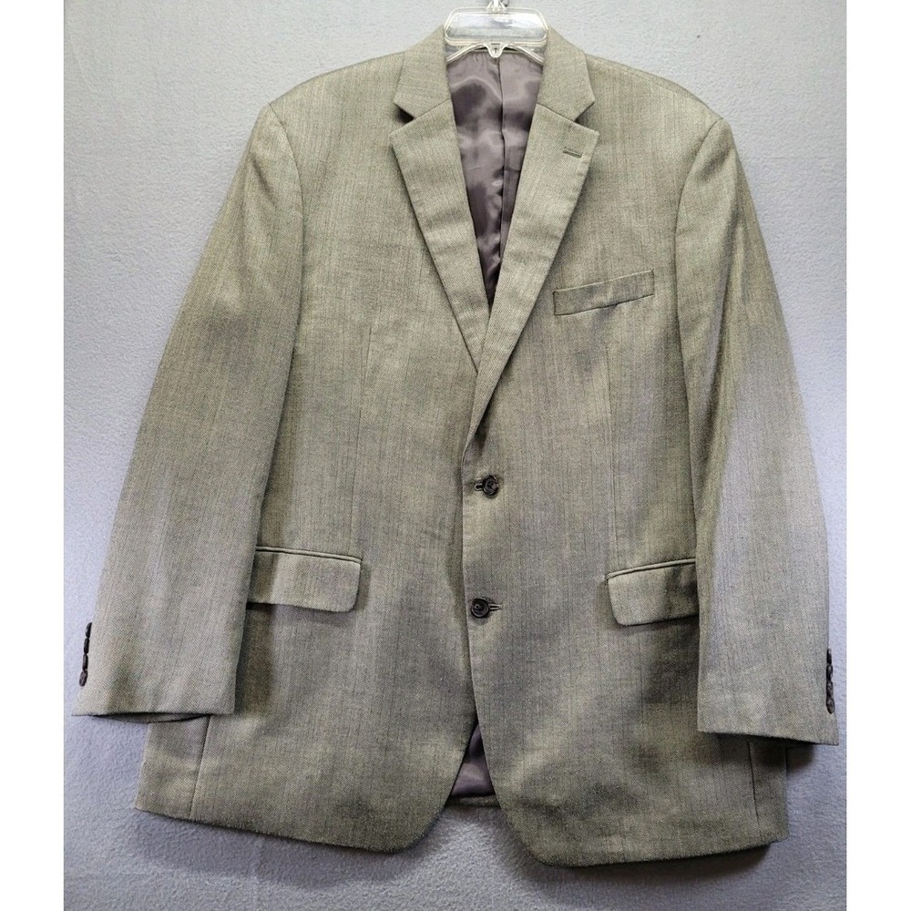 Lauren Ralph Lauren Mens 2 Button‎ Light Grey Sport Coat Blazer 44R Silk/Wool